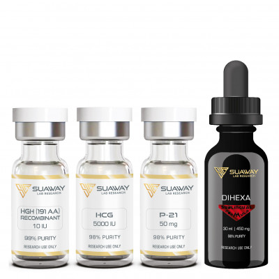 HGH(191 AA) x 80, HCG x 40, DIHEXA 30ml x 10, P-21 x 3